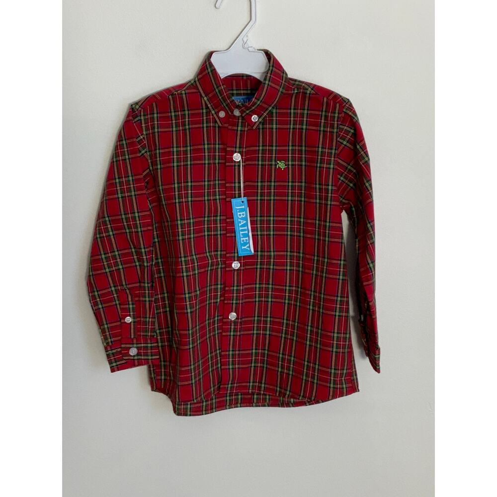 J. Bailey Roscoe Button Down‎ Shirt - Tartan NWT size 3T